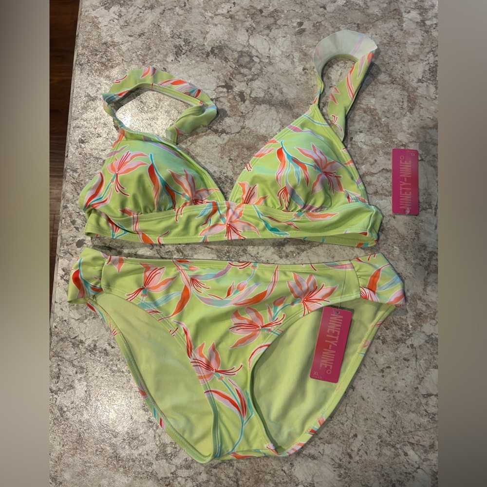 Ninety-Nine Tropical Bikini NWT XL Juniors